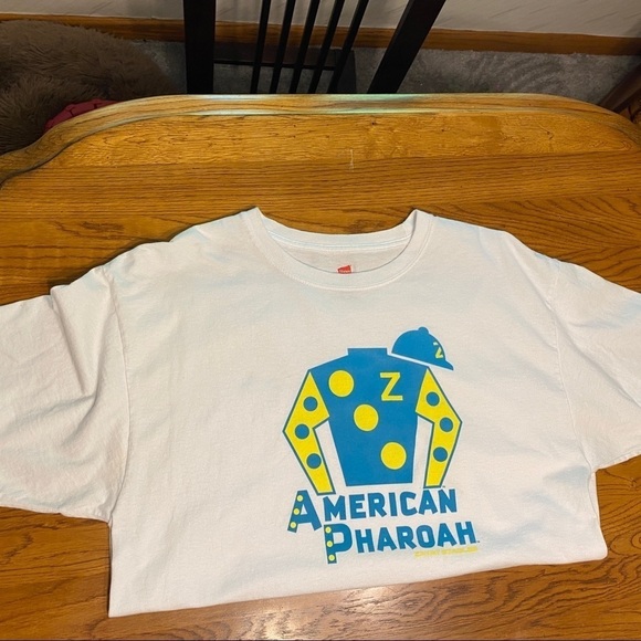 American Pharaoh Kentucky Derby Winner 2015 Tee Shirt Size L - Picture 2 of 8